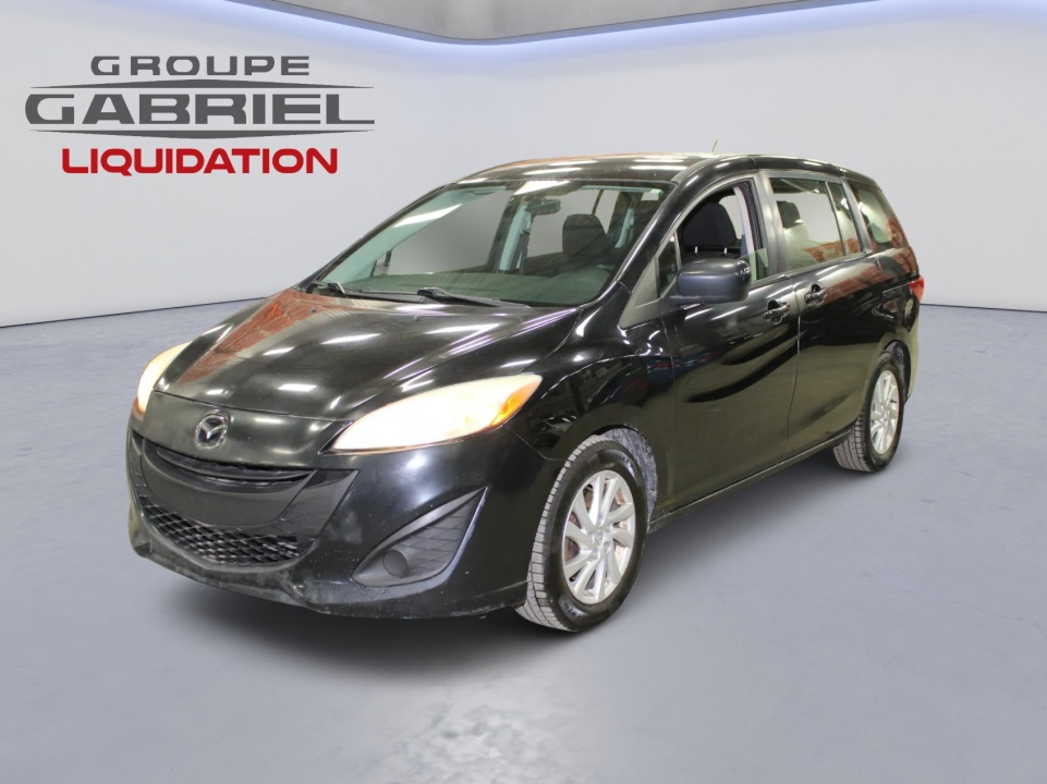 Black 2012 Mazda MAZDA5 Touring Minivan Front-Wheel Drive Automatic