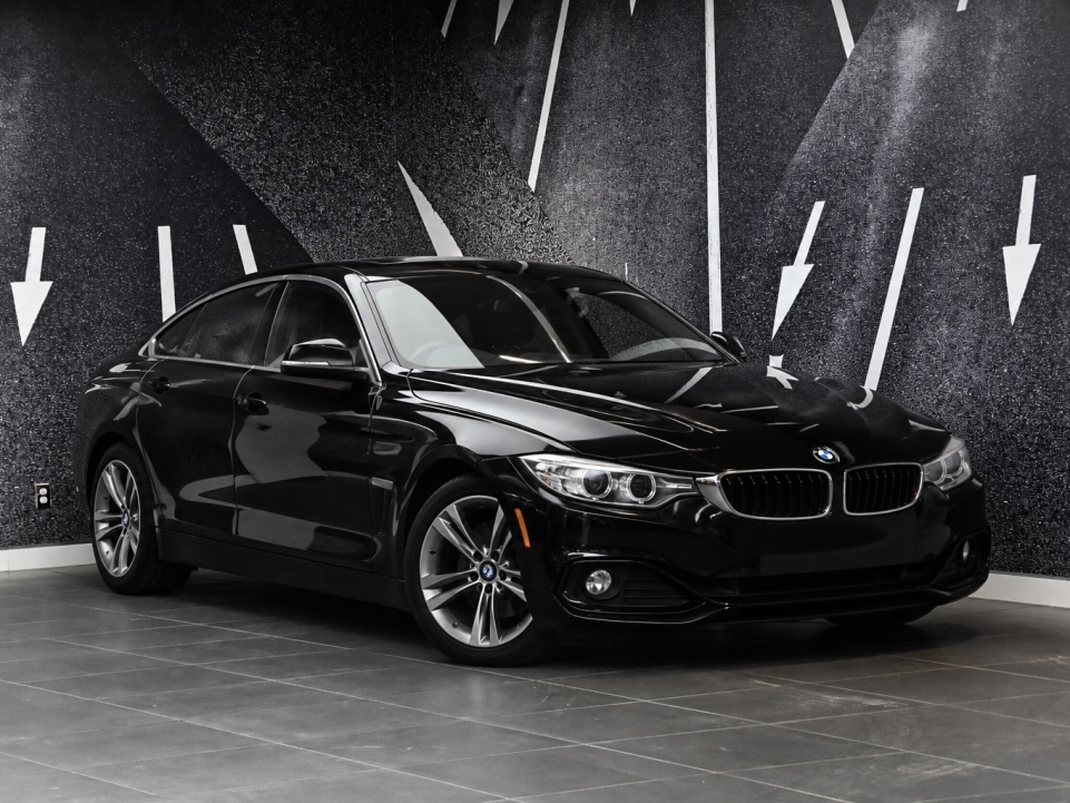 Black 2016 BMW 4 Series 428i xDrive Gran Coupe AWD Sedan All-Wheel Drive Automatic