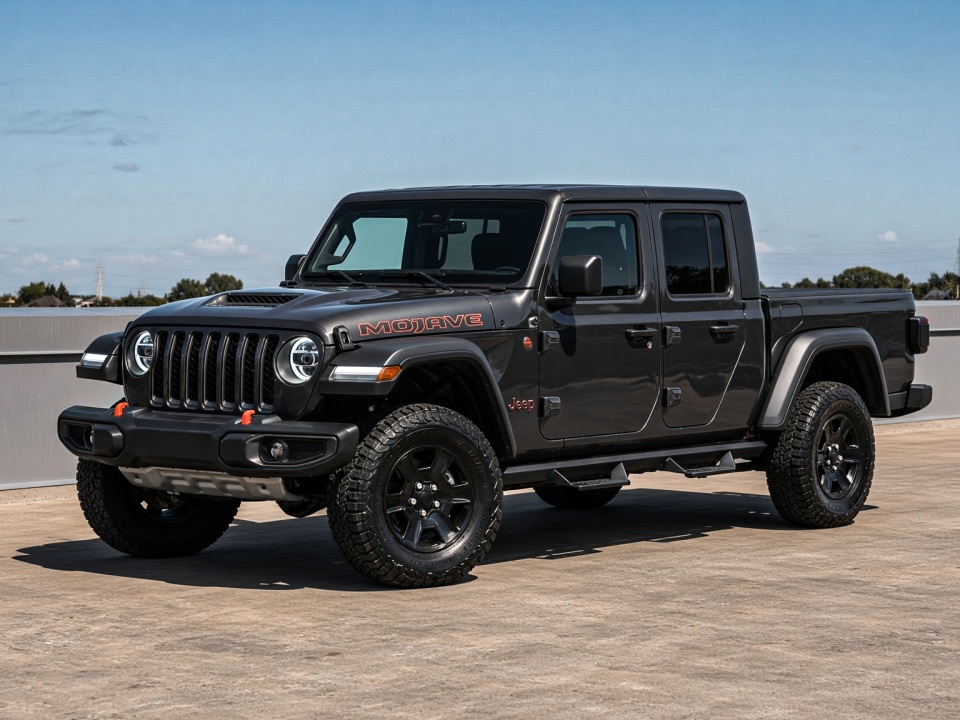 Black 2020 Jeep Gladiator Pickup Truck Four-Wheel Drive Automatic