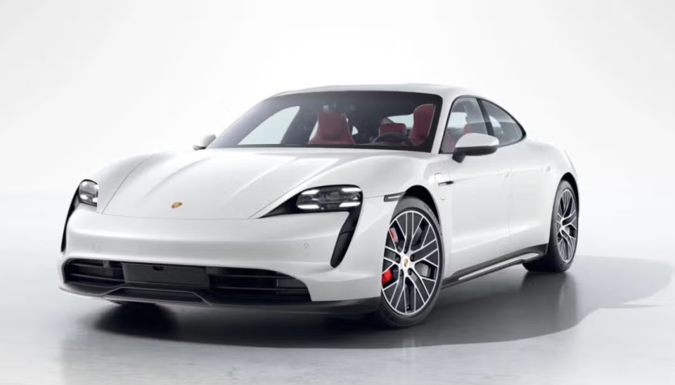 White 2021 Porsche Taycan Sedan All-Wheel Drive Automatic