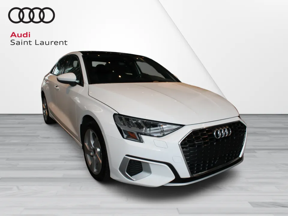 White 2022 Audi A3 Sedan Automatic