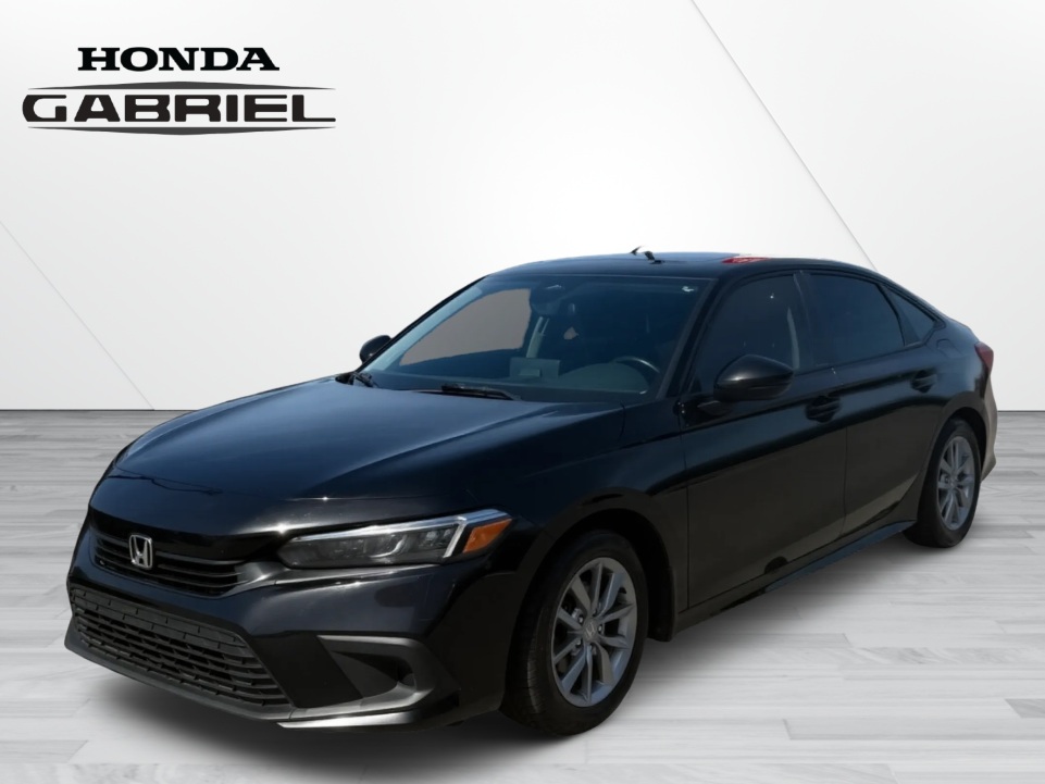 Black 2022 Honda Civic EX FWD Sedan Front-Wheel Drive Automatic