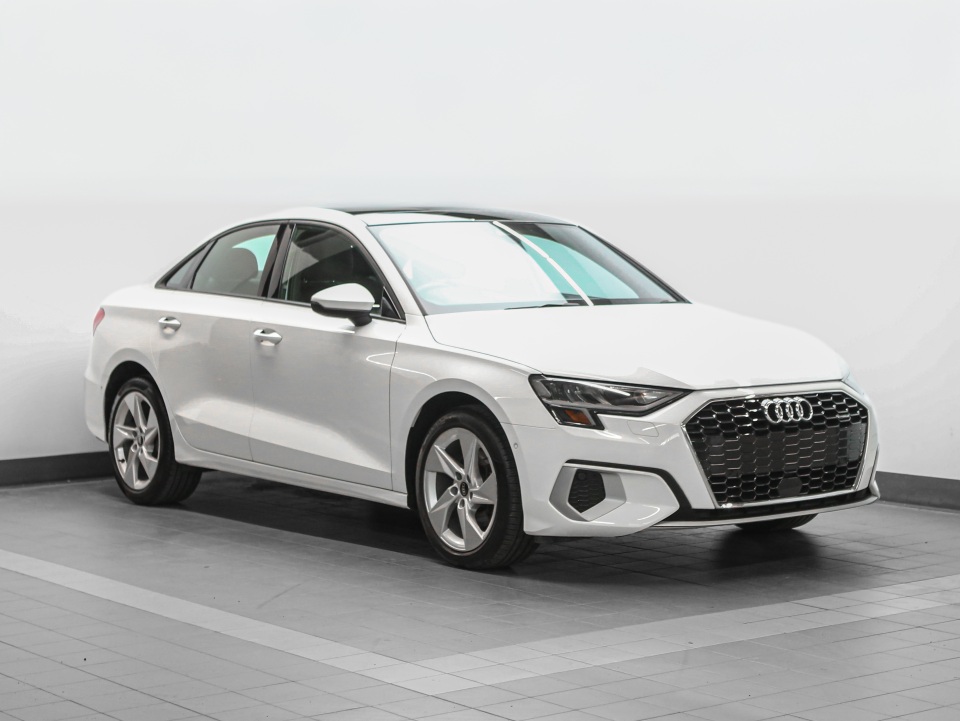 White 2023 Audi A3 Sedan Automatic