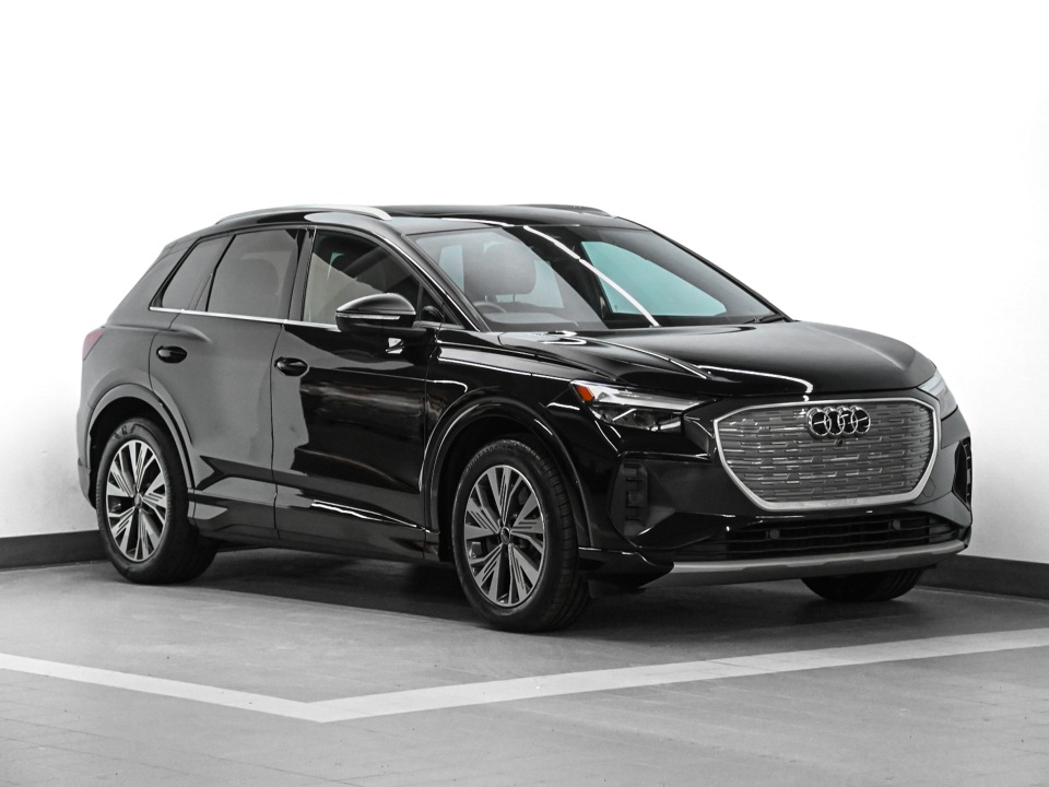Black 2025 Audi Q4 e-tron Sportback Sedan Automatic